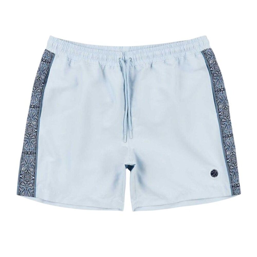 Pretty Green Mens Paisley Swim Shorts / Light Blue